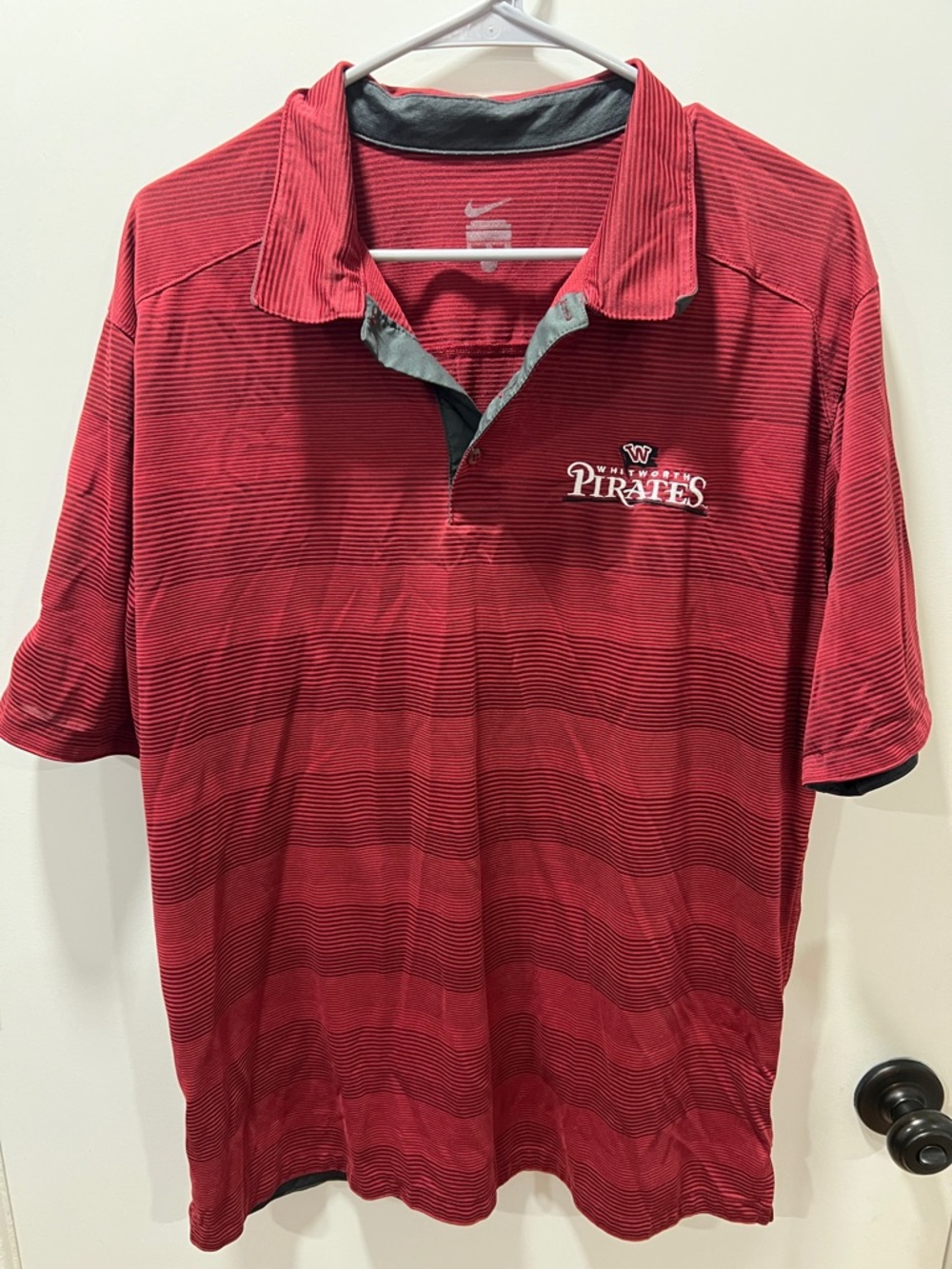 Nike Men’s Crimson Striped Pirates Polo